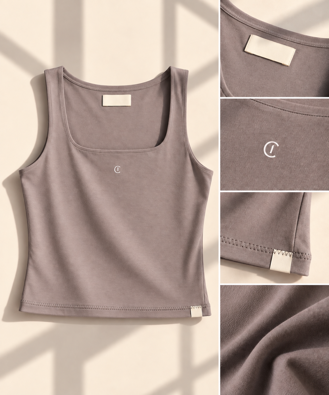 Square Aura Tank - Gray