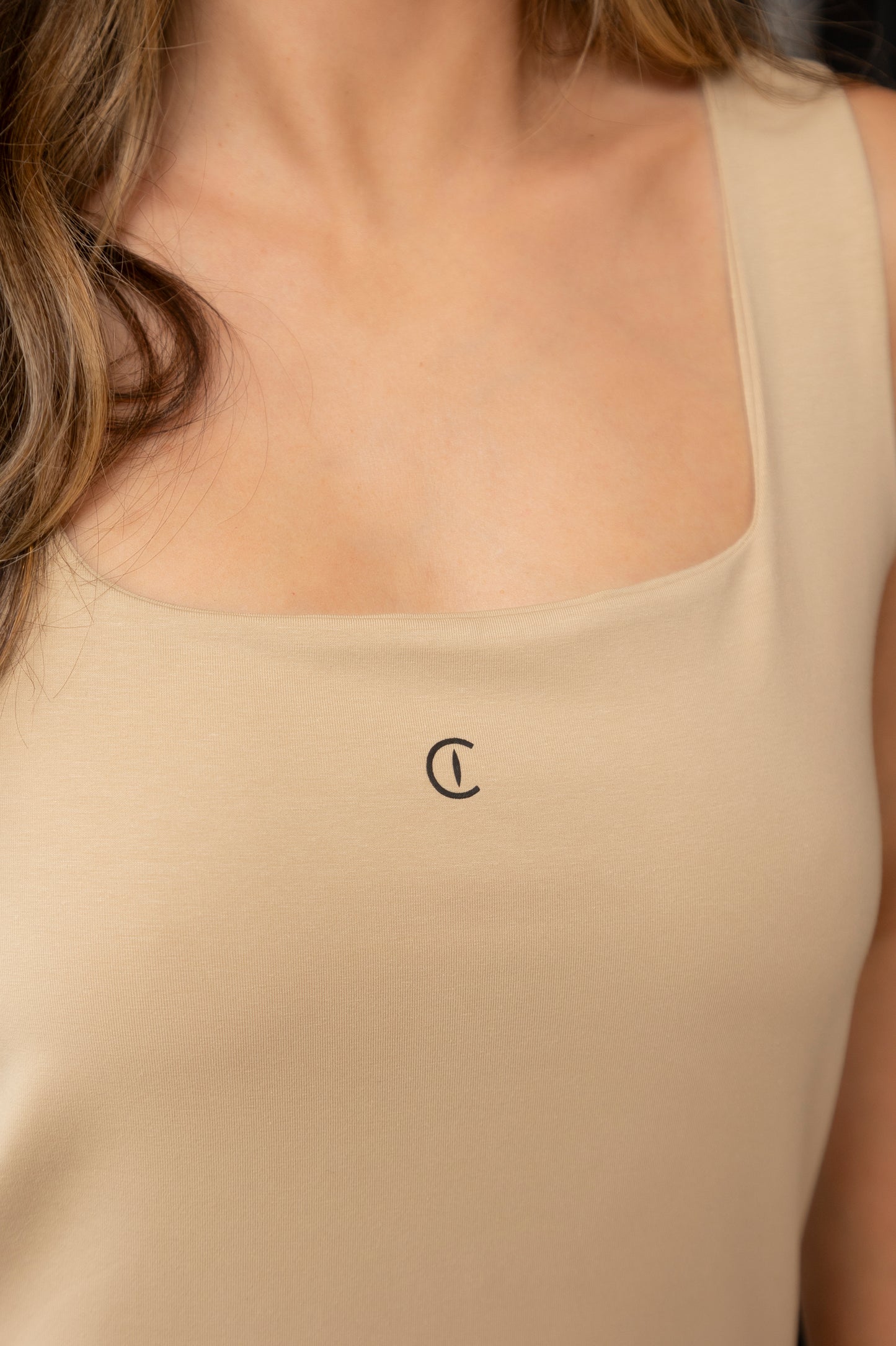 Square Aura Tank - Sand