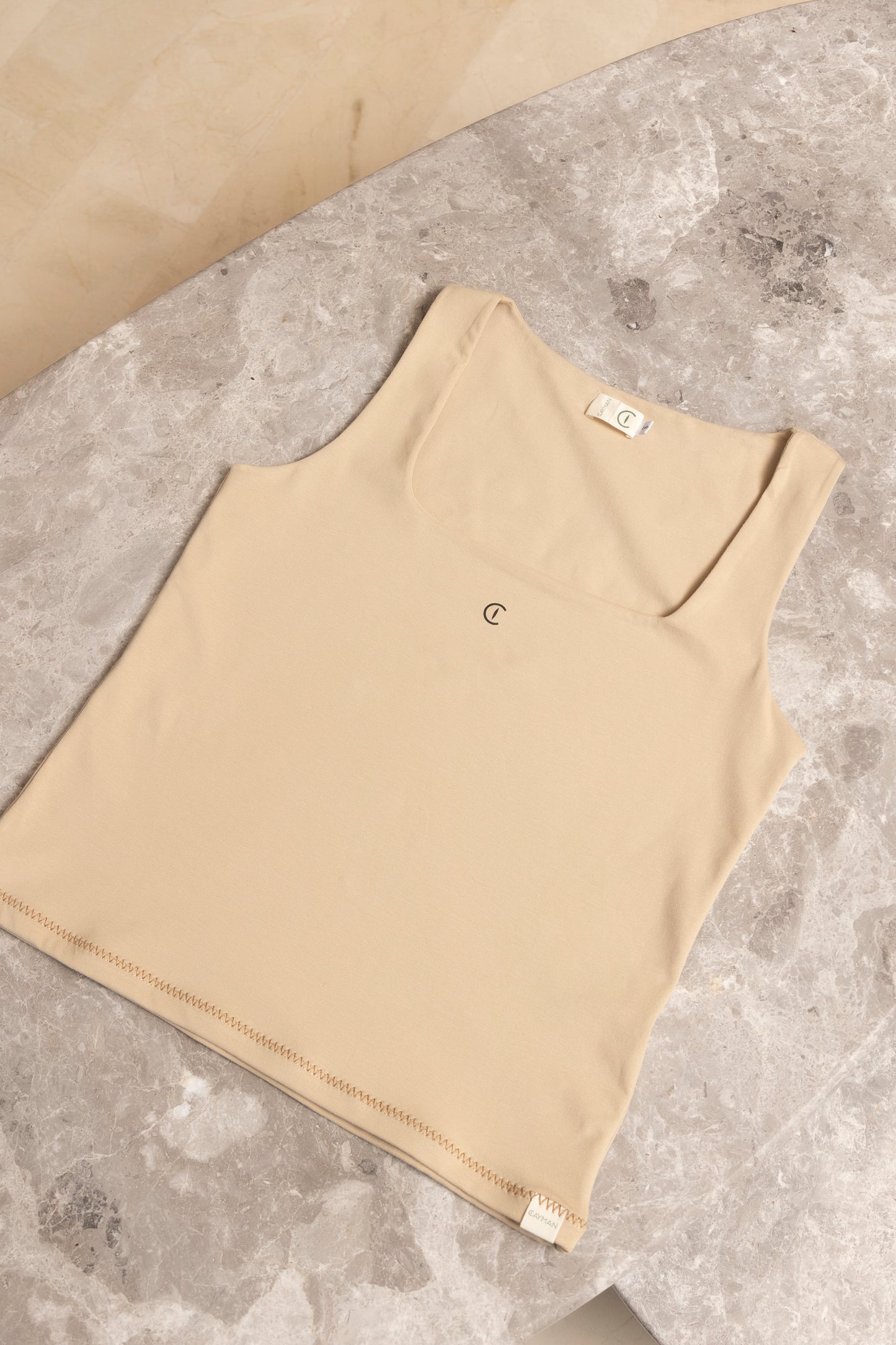 Square Aura Tank - Sand