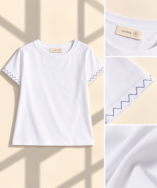 Camiseta C-Alma Blanca/Baby Blue