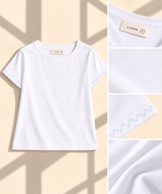 Camiseta C-Alma Blanca/Baby Blue